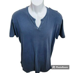 Lucky Brand California Tee-Shirt, Men M, Blue, Crew V-Neck, SS, GUC